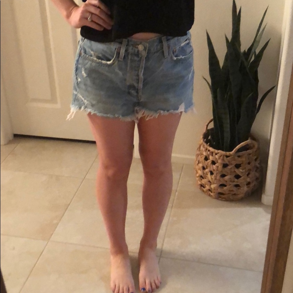 Agolde Parker denim shorts